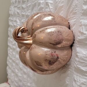 Large rose gold pumpkin